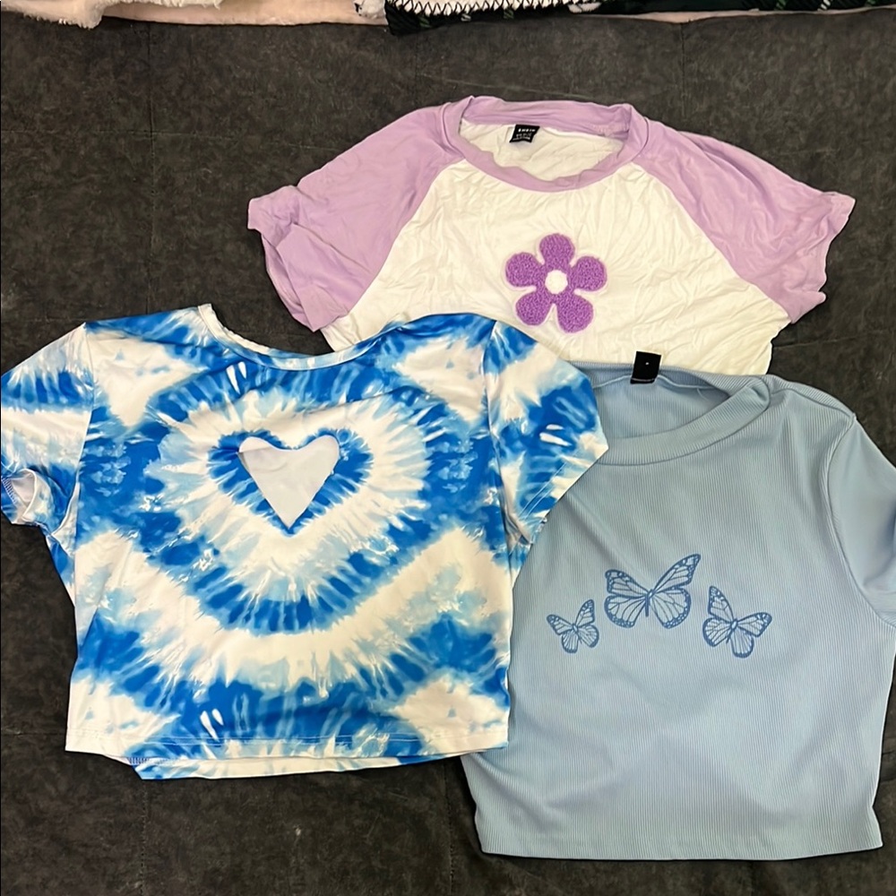 SHEIN Cropped Tops Collection (6 Items)